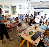 Design on a Skate Deck in an Art Gallery Workshop in Newcastle