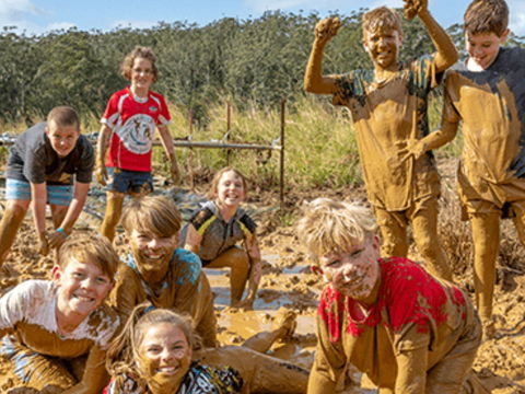 Mini Muddies Obstacle Challenge At Bunnamagoo Estate - Tourism Cairns 0