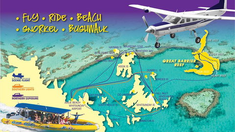 Scenic Flight - Great Barrier Reef, Heart Reef, Whitehaven Beach & Hill Inlet! - Tourism Cairns 0